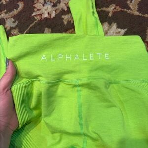 Alphalete Neon Green Leggings